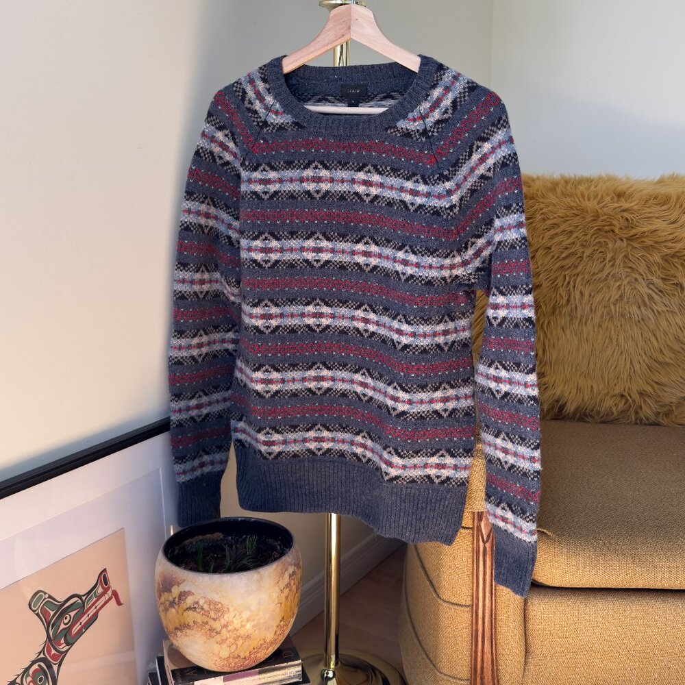 Vintage J. Crew 100% Lambs Wool Knit Sweater| US M